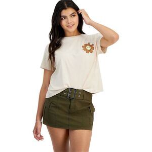 SmileyWorld Womens Happy Flowers Graphic T-Shirt, Multicoloured, NWT